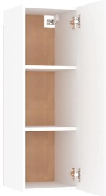 Móveis de TV 2 pcs 30,5x30x90 cm derivados de madeira branco