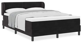 Cama Box Spring com Colchão Preto 140x200 cm Velvet