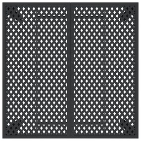 Mesa de jardim 100x100x72 cm aço antracite