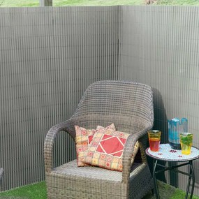 Tela de jardim face dupla PVC 1x3 m cinzento
