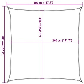 Para-sol estilo vela 160 g/m² 4x4 m PEAD verde-claro