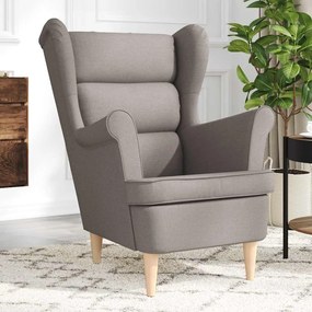 vidaXL Cadeira com apoio braços 74x84x100 cm tecido cinza-acastanhado