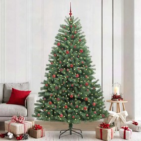 vidaXL Árvore de Natal Articulada Artificial Verde 240 cm PVC e Metal