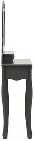Conj. toucador com banco 50x59x136 cm madeira paulownia cinza