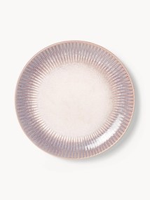 Pratos de jantar artesanais com vidrado reativo Vinci, conjunto de 4