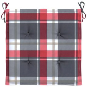 Almofadões cadeiras jardim 6pcs tecido oxford xadrez vermelho