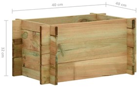Canteiro elevado jardim 40 cm pinho impregnado