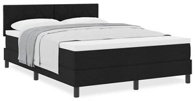 Cama Box Spring com Colchão Preta 140x200 cm Tecido
