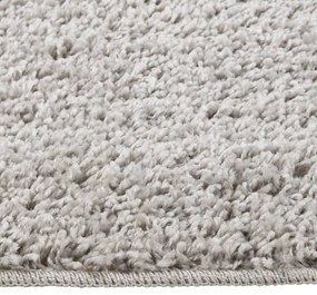 Tapete shaggy 160x230 cm antiderrapante cinzento-claro