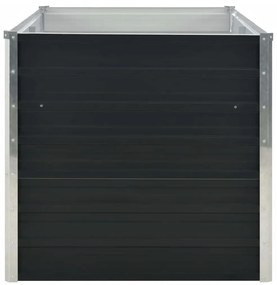 Canteiro jardim elevado 160x80x77 cm aço galvanizado antracite
