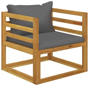 10 pcs conjunto lounge de jardim com almofadões acácia maciça