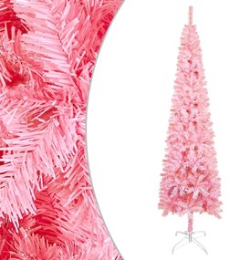 vidaXL Árvore de Natal fina 120 cm rosa