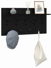 Cabideiro de Parede Carvalho preto 80 x 40 x 12 cm
