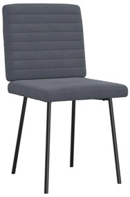 Cadeiras de jantar 4 pcs veludo cinzento-escuro