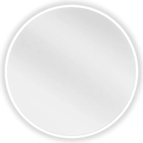 Mexen Loft espelho de casa de banho redondo 40 cm, moldura branca - 9850-040-040-000-20
