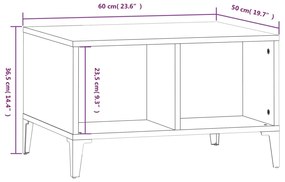 Mesa de centro 60x50x36,5 cm derivados de madeira branco