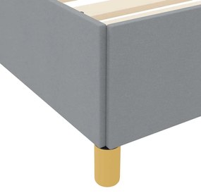 Cama Box Cinza Claro e Branco e Cinza Claro 90 x 190 cm tecido