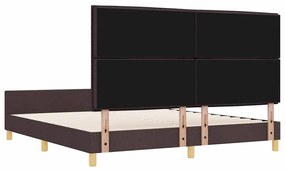 Cama vidaXL Castanho 180x200 cm Tecido