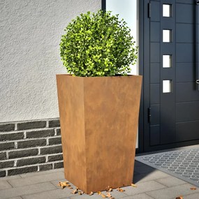 Garden Planter 45x45x75 cm aço resistente às intempéries