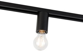 Soquete E27 com suspensão de trilho para trilho monofásico preto - Jeana