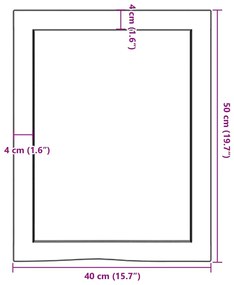 Prateleira de parede 40x50x(2-6) cm carvalho tratado castanho