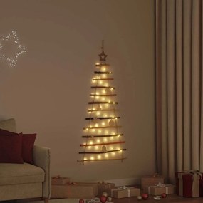 vidaXL Árvore de Natal com 50 LEDs Natural 120 cm freixo maciço