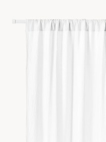 Cortinas em musselina semitransparentes com bainha de túnel Malvina, conjunto de 2