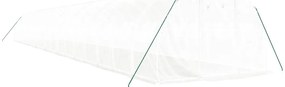 Estufa com estrutura de aço 54 m² 18x3x2 m branco