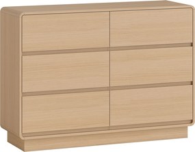 HOMCOM Cómodas Quarto com 6 Gavetas Bordos Arredondadas Anti-Tombo Cómoda para Sala Cozinha Entrada Escritório Madeira | Aosom Portugal