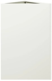Vaso/floreira de jardim triangular 50x43x75 cm aço branco