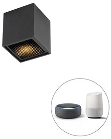 LED Foco de design inteligente preto com Wi-Fi GU10 - Qubo Honey Design