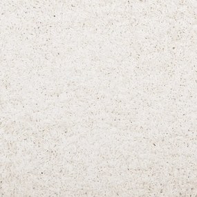 Tapete shaggy de pelo alto PAMPLONA 160x160 cm creme
