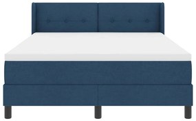 Cama box com colchão azul - 140 x 190 cm - Tecido