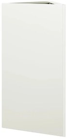 Vaso/floreira de jardim triangular 2pcs 40x34,5x70cm aço branco