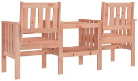 Banco de jardim 2 lugares com mesa madeira de douglas maciça