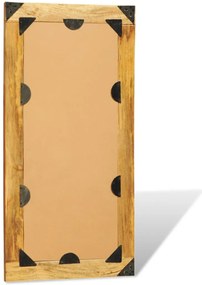 Espelho de parede c/ estrutura de madeira maciça 120x60 cm