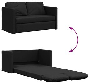 Sofá-cama sem pés 112x174x55 cm tecido preto
