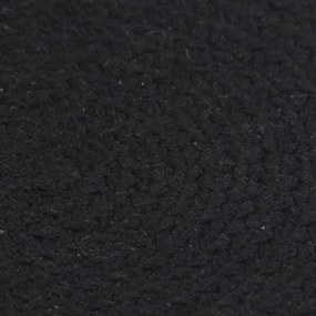 Individuais de mesa 6 pcs em algodão liso 38 cm redondo preto