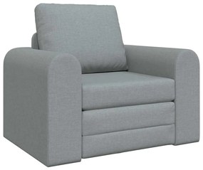Sofá Cama 2-em-1 Cinza Claro 98x71x83 cm Tecido