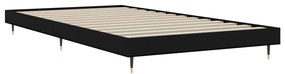 Estrutura de cama 90x200 cm derivados de madeira preto