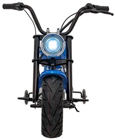 Mota elétrica para Crianças 350 W Chopper Warrior Rodas AR, Assento couro ecológico Azul
