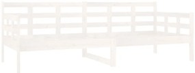 Sofá-cama 80x200 cm madeira de pinho maciça branco