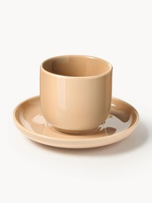 Chávenas de café expresso em porcelana com pires Nessa, 4 uni.