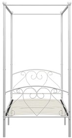 Estrutura de cama com dossel metal 120x200 cm branco