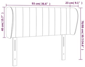 Cabeceira de cama c/ abas tecido 93x23x78/88 cm verde