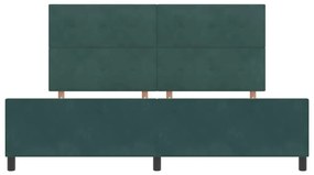 Estrutura de Cama vidaXL Verde Escuro 200x200 cm Veludo