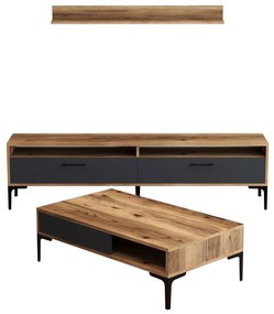 Conjunto de Mobiliário para Sala de Estar Istanbul – Nogueira e Antrac
