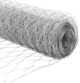 Cerca Hexagonal vidaXL 0,5x50 m Aço Galvanizado
