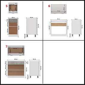 7 pcs conj. armários de cozinha contraplacado cinzento cimento