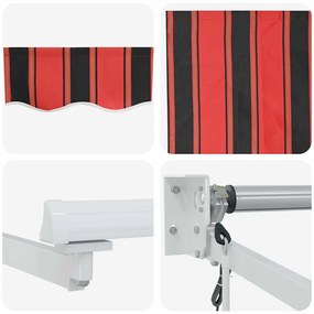 Toldo Retrátil Automático Laranja e Marrom 400x300 cm